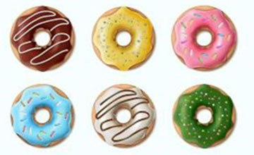 Image of 6 Yummy Doughnuts