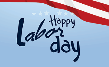 Graphic with Happy Labor Day