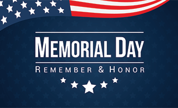 Graphic WIth Happy Memorial Day and Flag Image