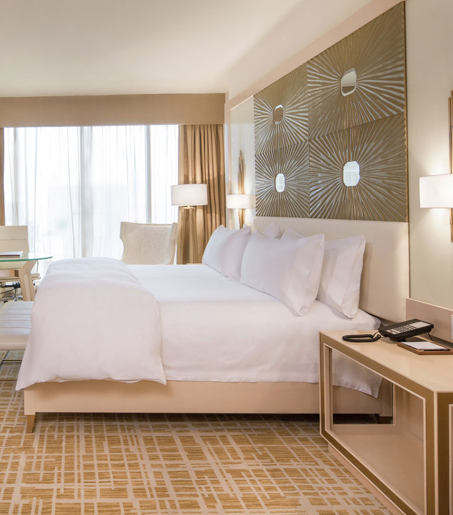 Waldorf Astoria Panama Guest Room featuring white bed linens.